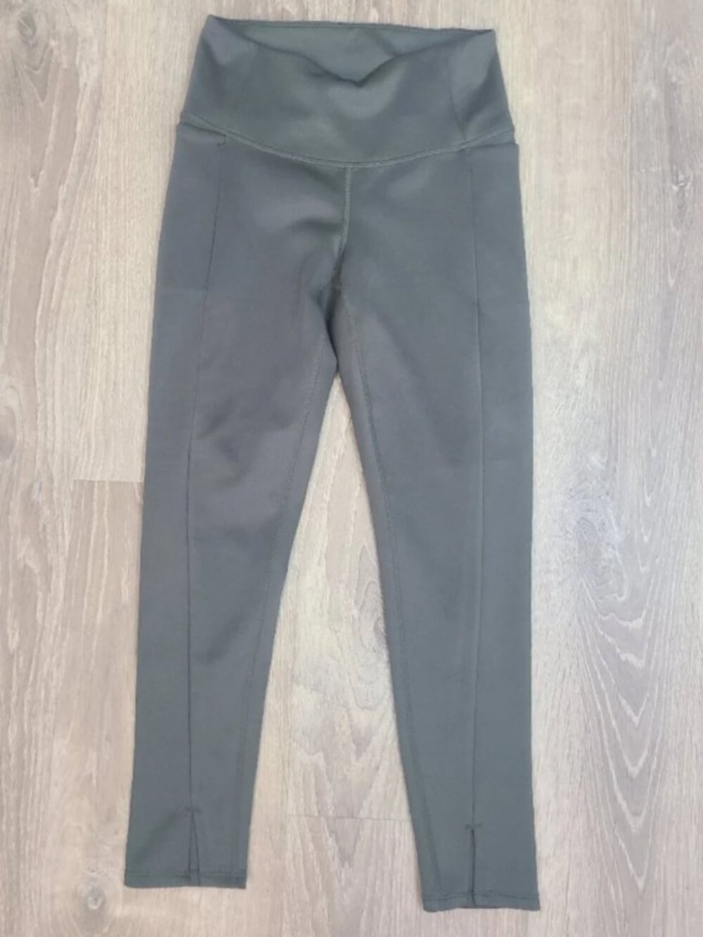 Z By Zella Aura High Waist 3-Pocket Ankle Split Leggings Olive Green- Size Small - Picture 1 of 8